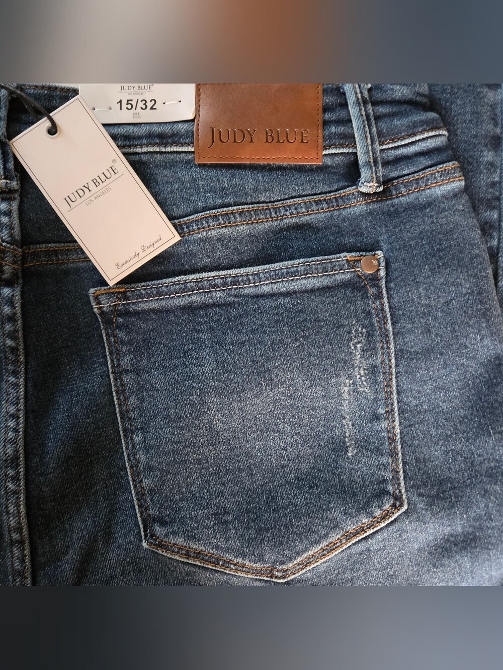 NWT Judy Blue High Waist Amy Dark Wash Kick Flare Jeans 15/32 Stretch Denim